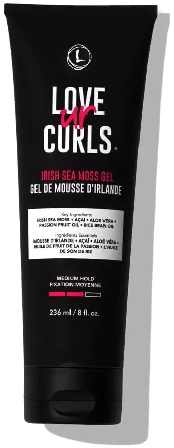 LUS (Love Ur Self) Irish Sea Moss Curl-Activating, Medium-Hold Styling Gel for Hydrated, Defined Curls, Waves & Coils- Vegan, Cruelty-Free – 8.5 oz