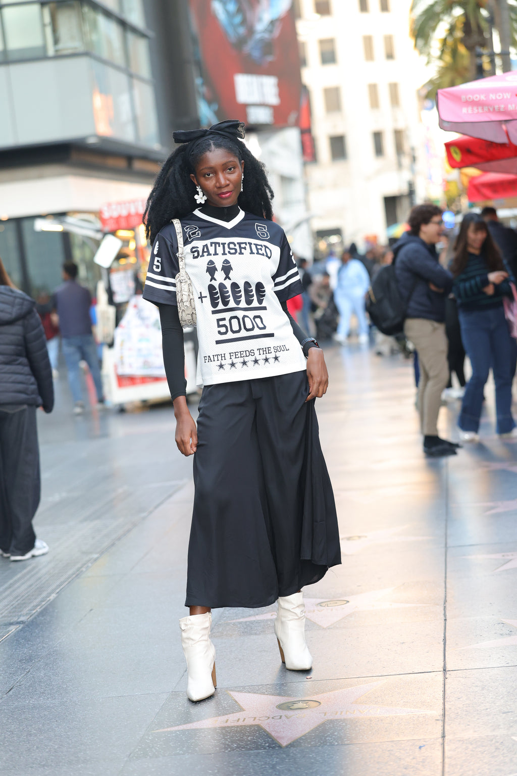 Unisex Matthew 14 Shirt American Football Tee (Black & White)