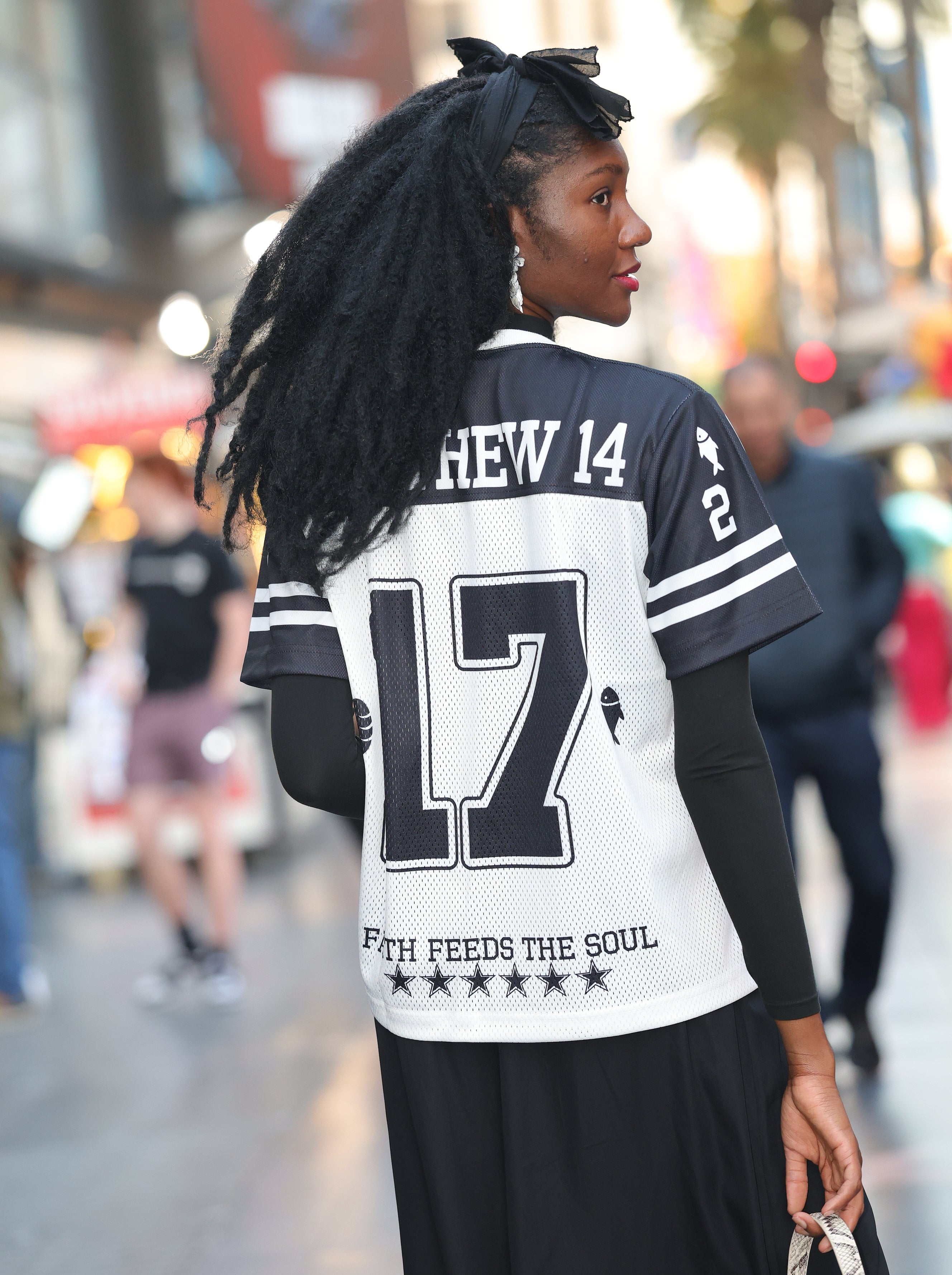 Unisex Matthew 14 Shirt American Football Tee (Black & White)