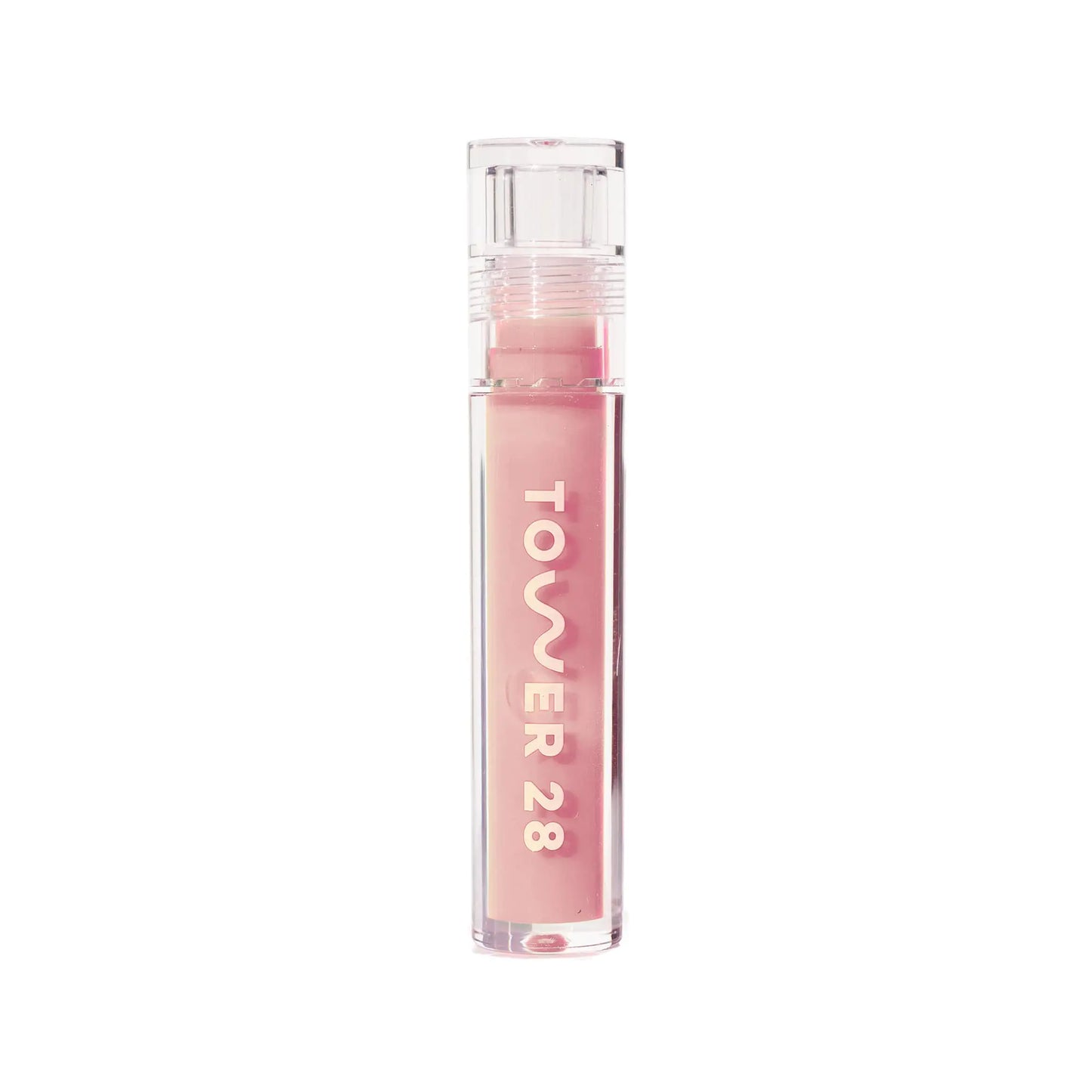Tower 28 ShineOn Milky Lip Jelly, OAT, Non-Sticky Lip Gloss, Milky Peachy Pink Vegan Lip Gloss, Moisturizing Apricot and Raspberry Seed Oil, Cruelty Free
