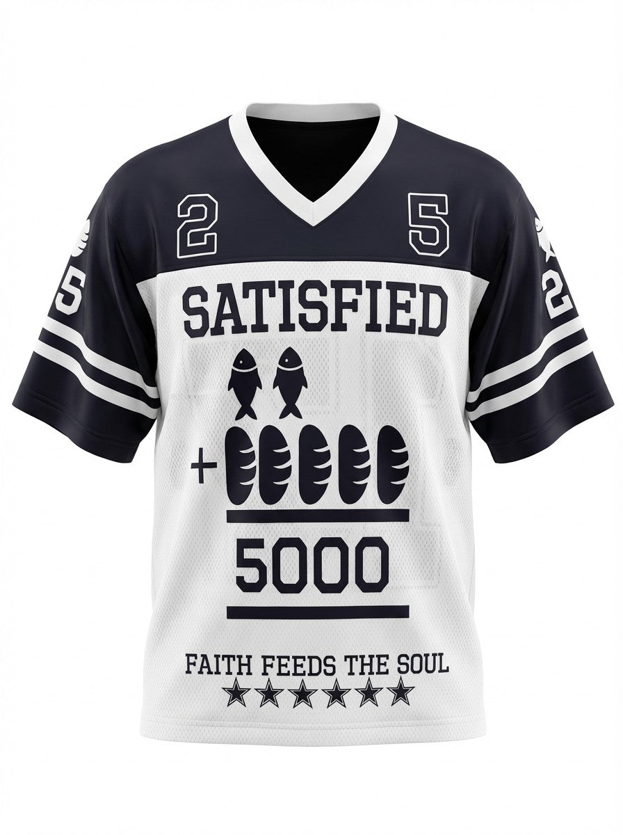 Unisex Matthew 14 Shirt American Football Tee (Black & White)