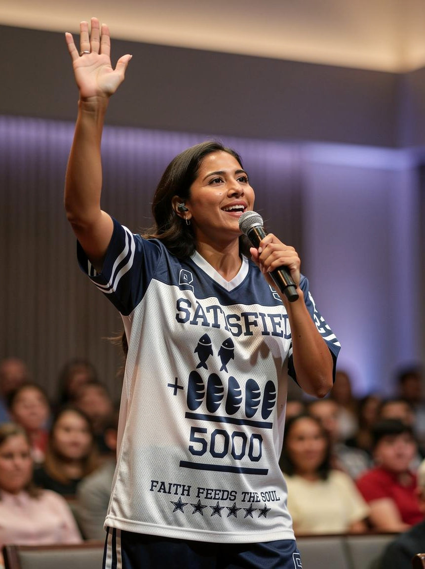 Unisex Matthew 14 Shirt American Football Tee (Black & White)